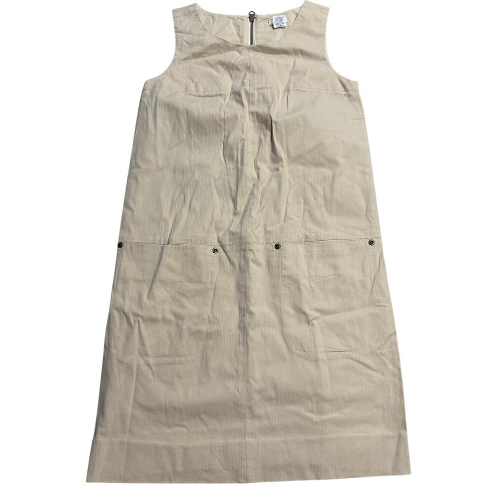 J. Crew Shift Dress Safari Sleeveless Women's Size 00 Tan 38605 Knee Length